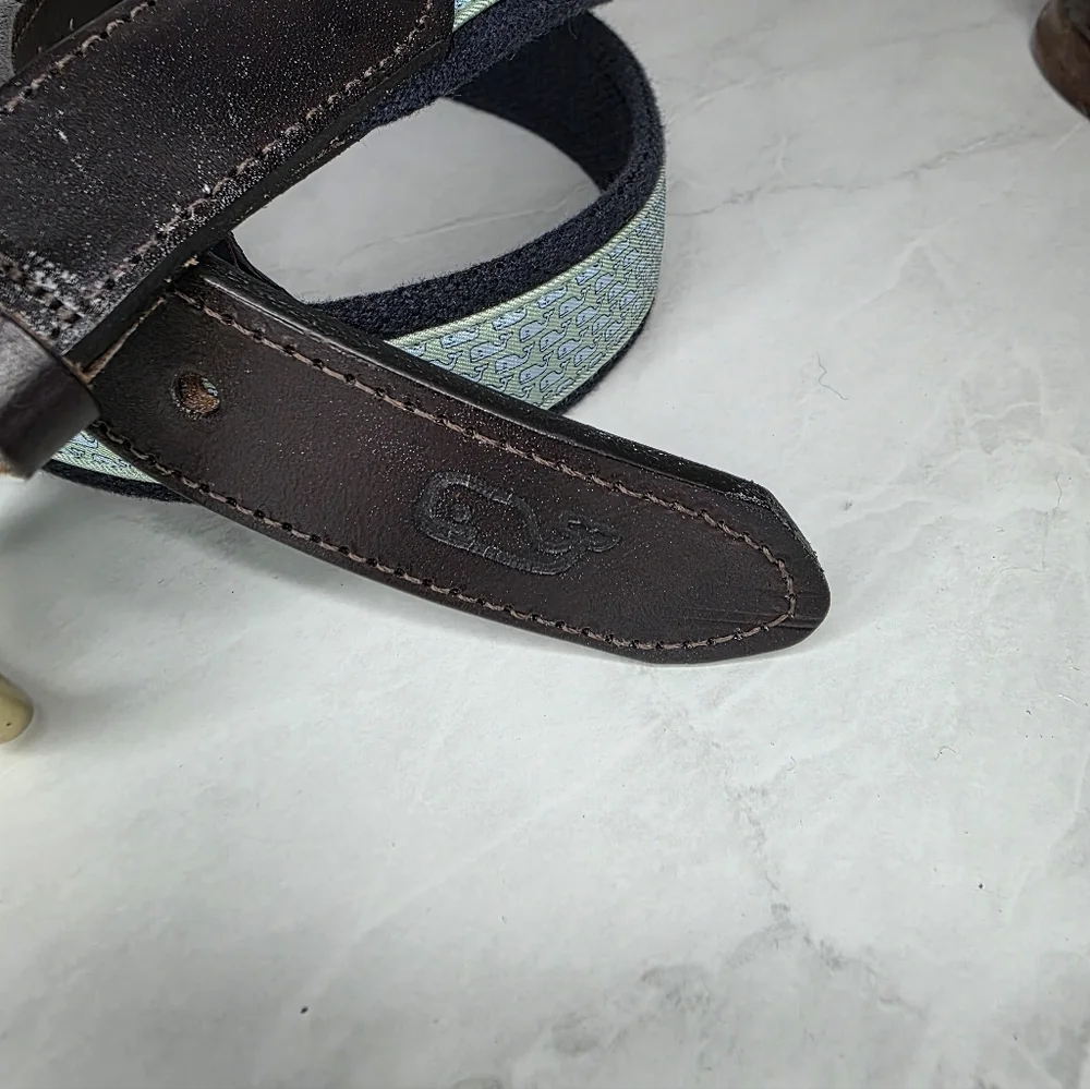 Vineyard Vines Canvas & Leather Belt